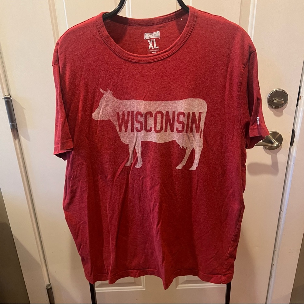 Red Wisconsin Graphic T-Shirt